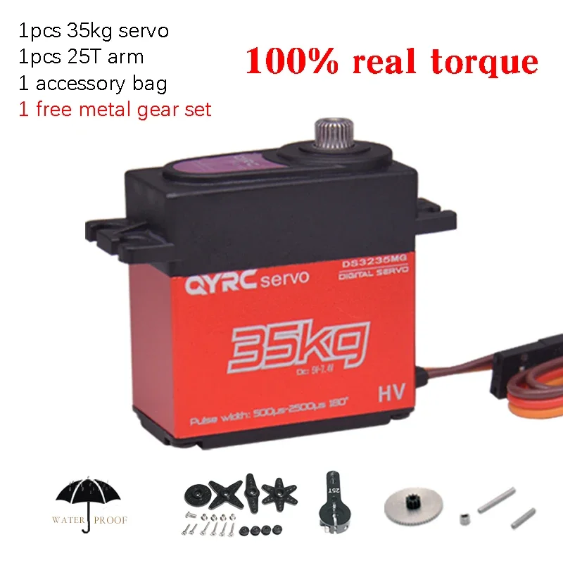 4X Waterproof Servo 20Kg 25Kg 30Kg 35Kg 40Kg High Speed Metal Gear Digital Baja Servo For 1/8 1/10 Scale RC Car Free Gifts 3
