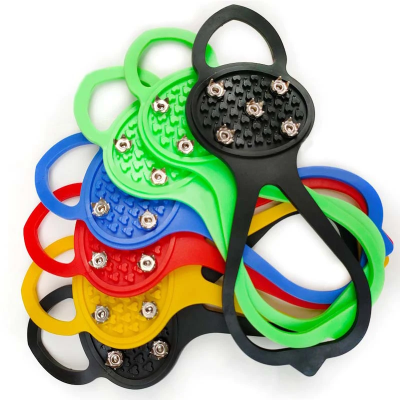 

New Strong Grip 5 Studs Anti-Skid Snow Ice Climbing Spikes Ice Grips Cleats Crampons Winter Climbing Anti Slip Shoes Cover part