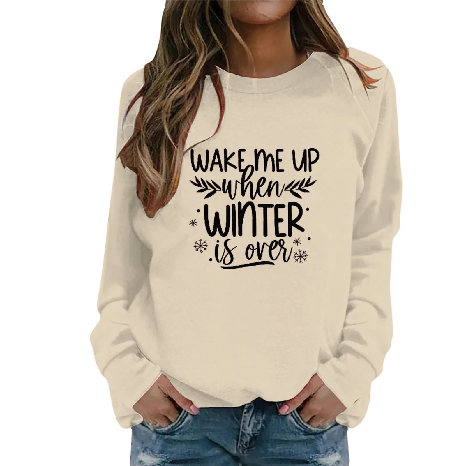 

Women's Casual Christmas Letter Print Crew Neck Long Sleeve Sweatshirt For Autumn And Kpop Basic Pullover Top