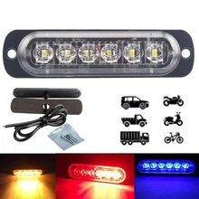 

6 LED Emergency Light Auto Warning Flashing Truck Side Light Emergency Lights Motorcycle Truck Strobe LED Warning Lamp
