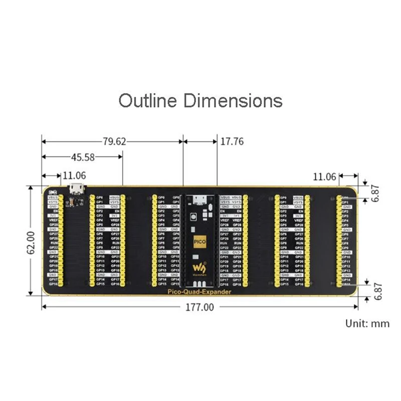 Waveshare  GPIO Ȯ,   ڿ,   Ȯ   2x20   4 Ʈ