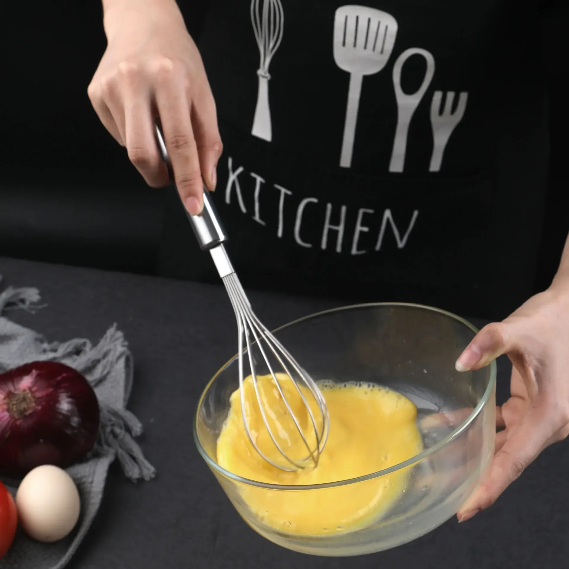 Stainless Egg Beater Semi-Automatic Egg Tools Stiring Cream Whisk Manual Mixer Household Kitchen Baking Accessories