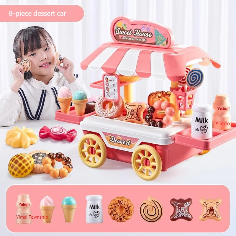 

Children Simulate Night Market Stall Every Toy Girl Dessert Ice Cream Truck Simulation Barbecue Burger Food Truck Gifts Toys