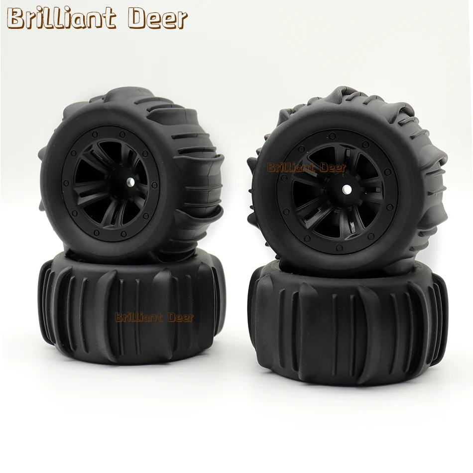 4PCS 85mm 12mm 육각 고무 타이어 바퀴 SCY 16101 16102 16103 Pro MJX Hyper Go 14210 16210 1/14 1/16 RC 몬스터 트럭 업그레이드