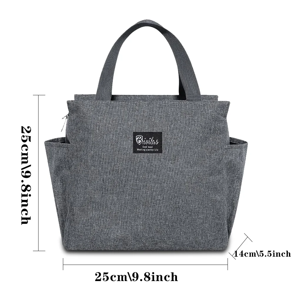 Lunch Bag Bento Bag Cooler Bag Portable Thermal Insulated Lunch Box Tote Food Storage Handbag