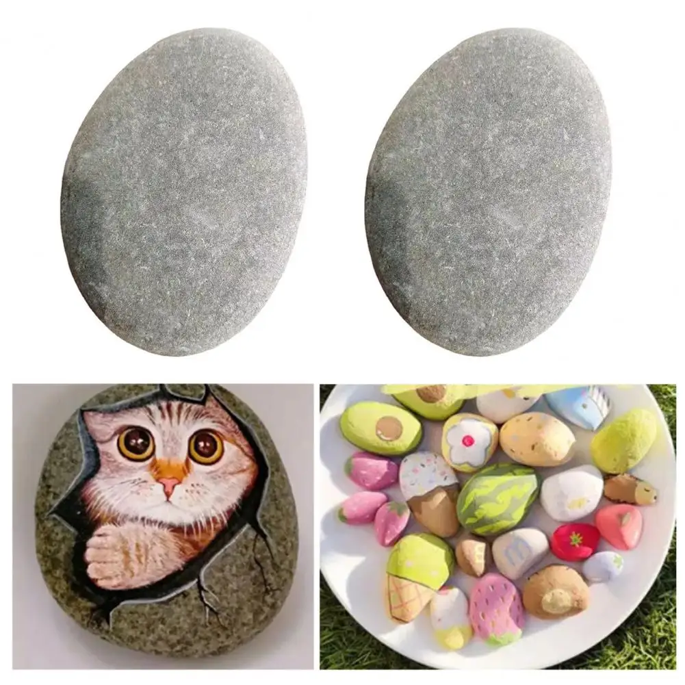 2-12cm Stone Flat Smooth Pebbles Art Painting River Rocks Natural Stones For Hand Crafts Tool DIY Art Supplies Garden Decoration