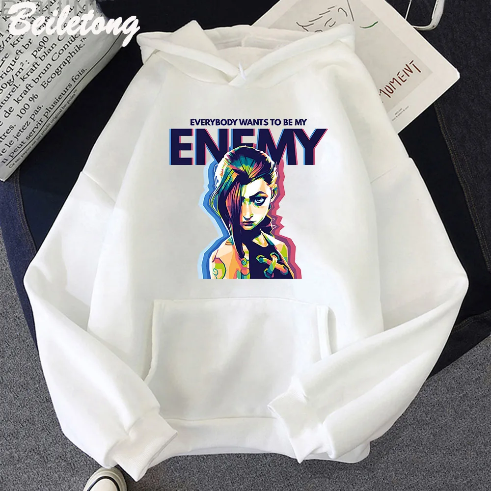 Jinx Arcane Hoodie Enemy Cool Graphic Print Sweatshirt Women Tracksuit  Sudaderas Aesthetic Clothes Streetwear Manga Casual Male - Hoodies &  Sweatshirts - AliExpress