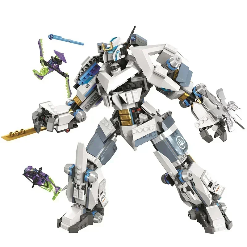 Ninja Blocksllegacy Zane Titan Mech Battle 71738 Tv Season 5 Building Blocks Mattoni Compleanno Regalo Di Natale Giocattoli Per Bambini