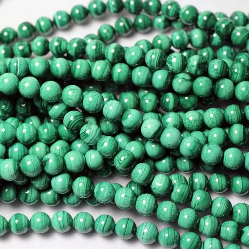 Meihan 100% Natural Malachite 6-12mm Smooth Round Loose Beads Stone Hot Selling Sroducts For Jewelry Making Design DIY 3