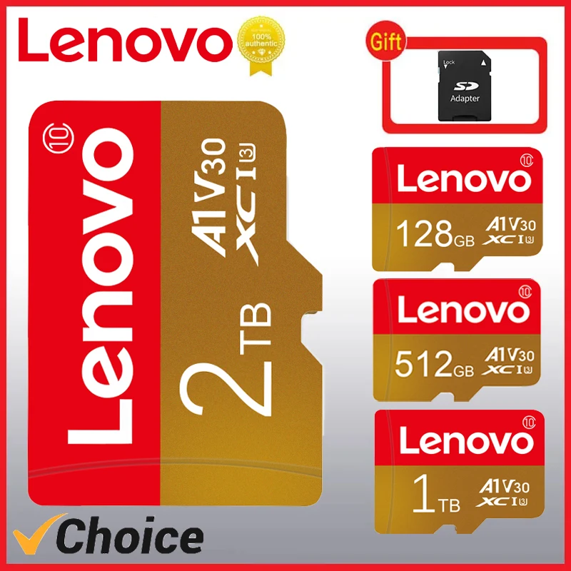 

Оригинальная карта памяти Lenovo, 512 ГБ, 256 ГБ, 128 ГБ, карта флэш-памяти класса 10, высокоскоростная Micro Mini Sd, 1 ТБ, стандартная TF-карта, Подарочный адаптер