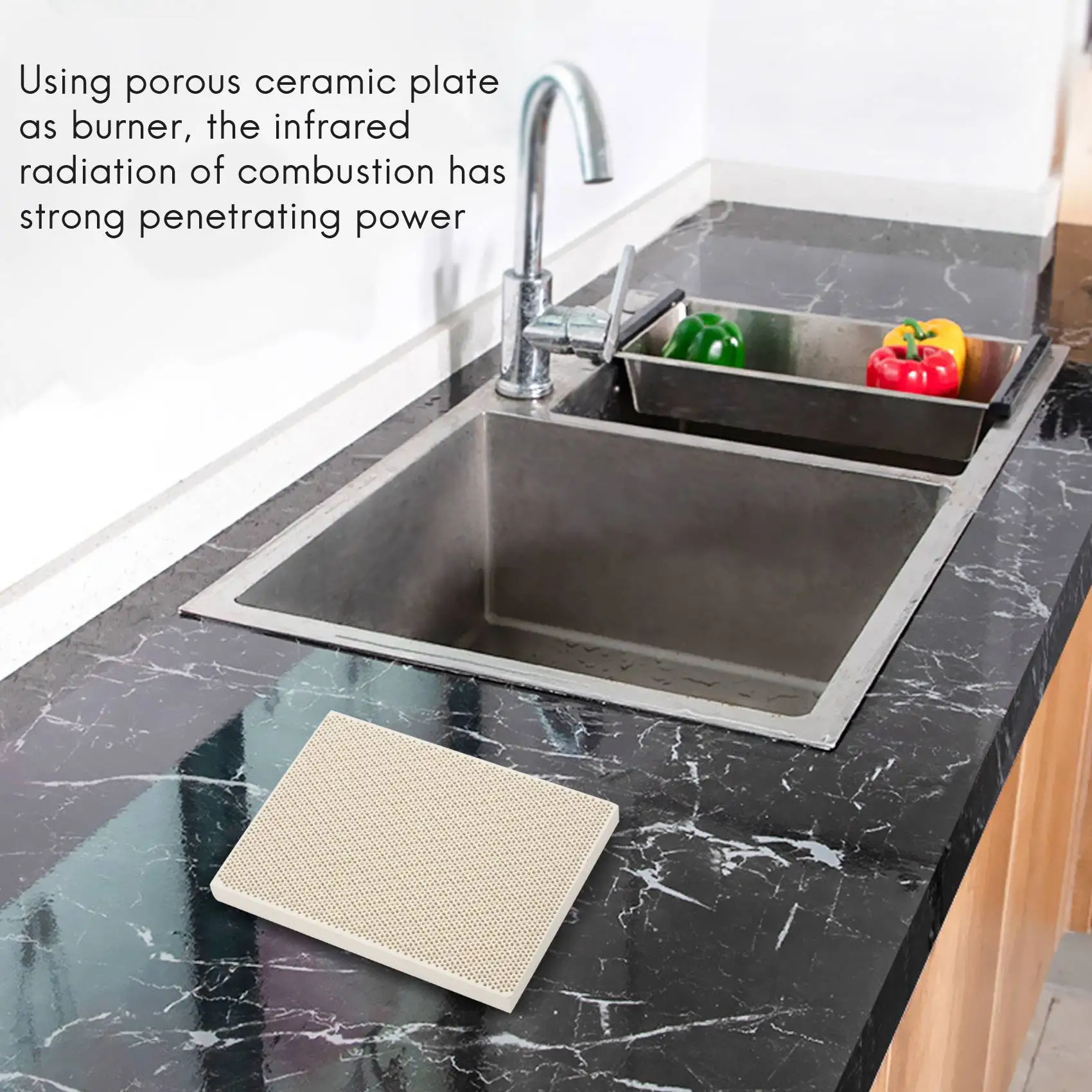 Ceramic Honeycomb Soldering Board Heating for Gas Stove Head 135x95x13mm