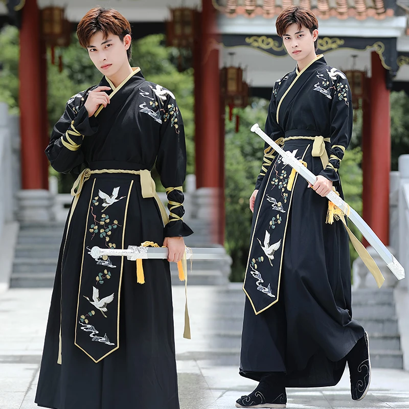 

Plus Size Ancient Traditional Hanfu Dress Man Han Dynasty Costume Couple Chinese Style Swordsman Cosplay Clothing Kimono Tang