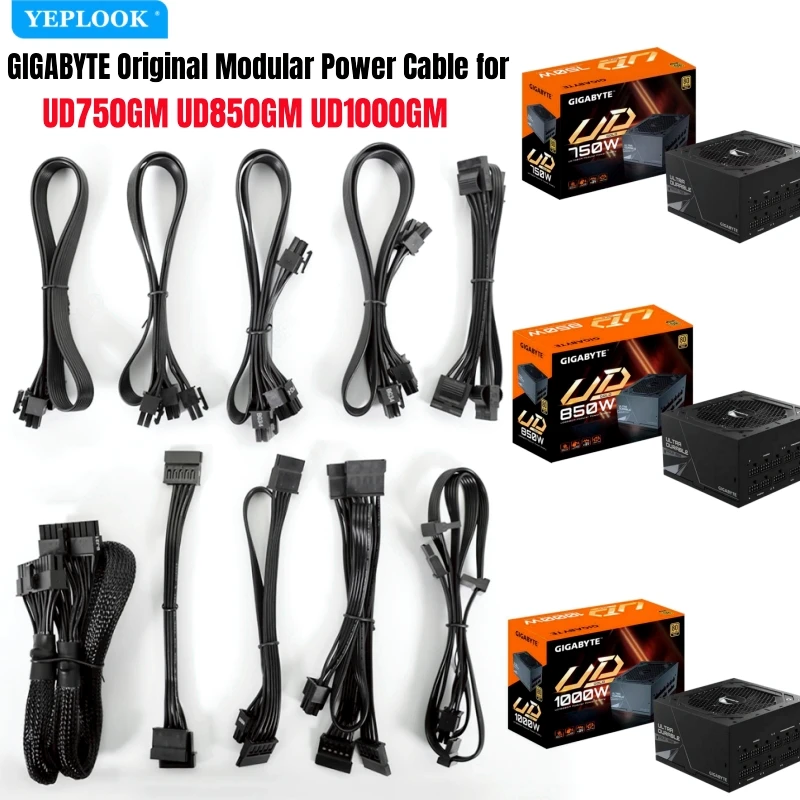 Оригинальный блок питания серии GIGABYTE UD-GM для UD750GM UD850GM UD1000GM модульный PSU PCIe 8Pin 6 + 2Pin CPU 4 + 4Pin SATA Molex 24Pin