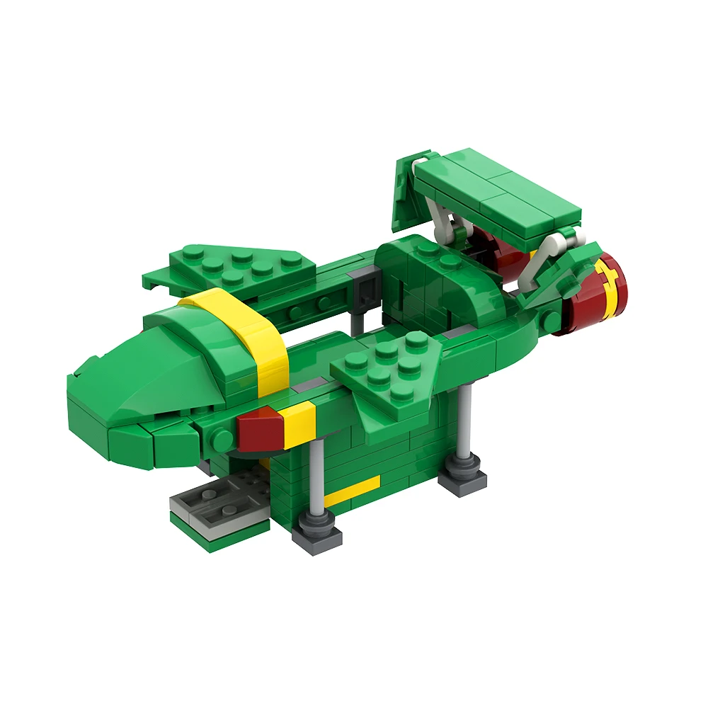 

Gobricks MOC IR Thunderbird-2 Puppet Show Special Rescue Vehicle Building Blocks Kit Rocket Spacecraft Airship Bricks Toys Gifts