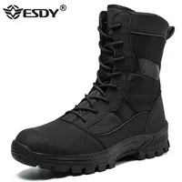 2025 Men Shoes Winter Men Combat Tactical Boots Ankle Work Safety Shoes Special Force Army Boots Male Waterproof Motorcycle Shoe