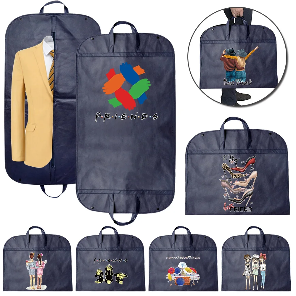 

Clothes Dust Cover Wedding Dress Cover Suit Coat Storage Bag Garment Bags Home Hanging Clothing Organizers Friend Pattern Series