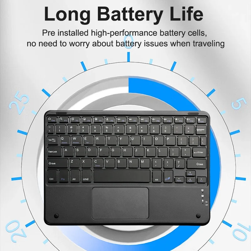 Wireless Keyboard with Touchpad Bluetooth-compatible for iOS Android Windows for iPad Xiaomi Samsung bluetooth keyboard wireless mechanical keyboard mechanical keyboard wireless keyboard mouse set