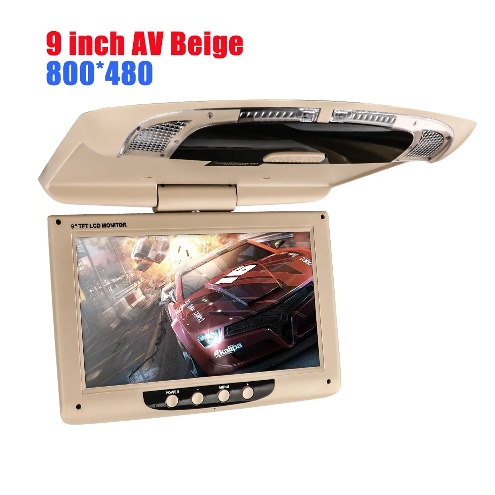 

Newest 9 inch HD Radio AV monitor for car radio Player Roof TFT Digital LCD Screen Car Headrest Player Touch Monitor No DVD