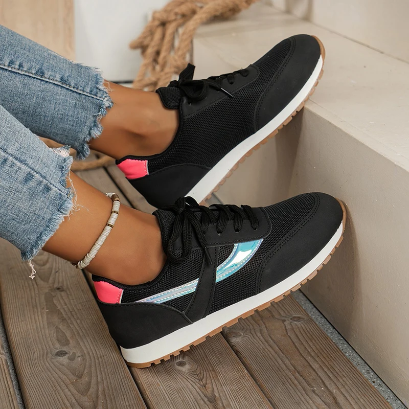 Fashion Mix Color Breathable Sneakers Women Non Slip Lightweight Walking Shoes Comfort Sports Shoes Woman Casual Tenis Feminino 4