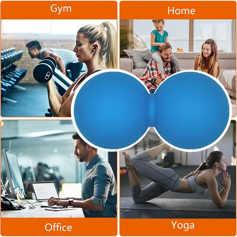 Peanut Massage Ball Double Lacrosse Massage Ball Mobility Balls Deep Tissue Massage Tool For Neck Leg Back Myofascial Releax