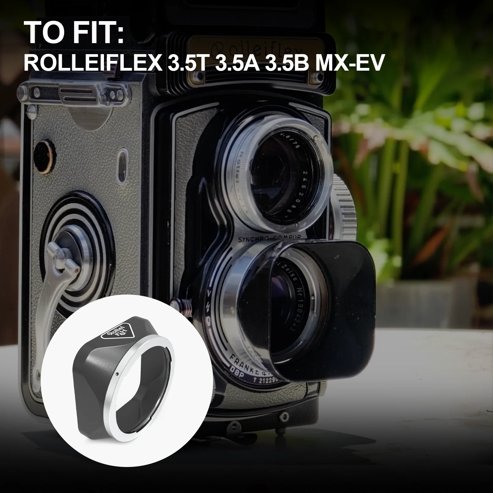 Tappo Obiettivo Per Rolleiflex Rollei 80mm 2.8D 2.8E 2.8F, Nuovo, Marca JIE YING
