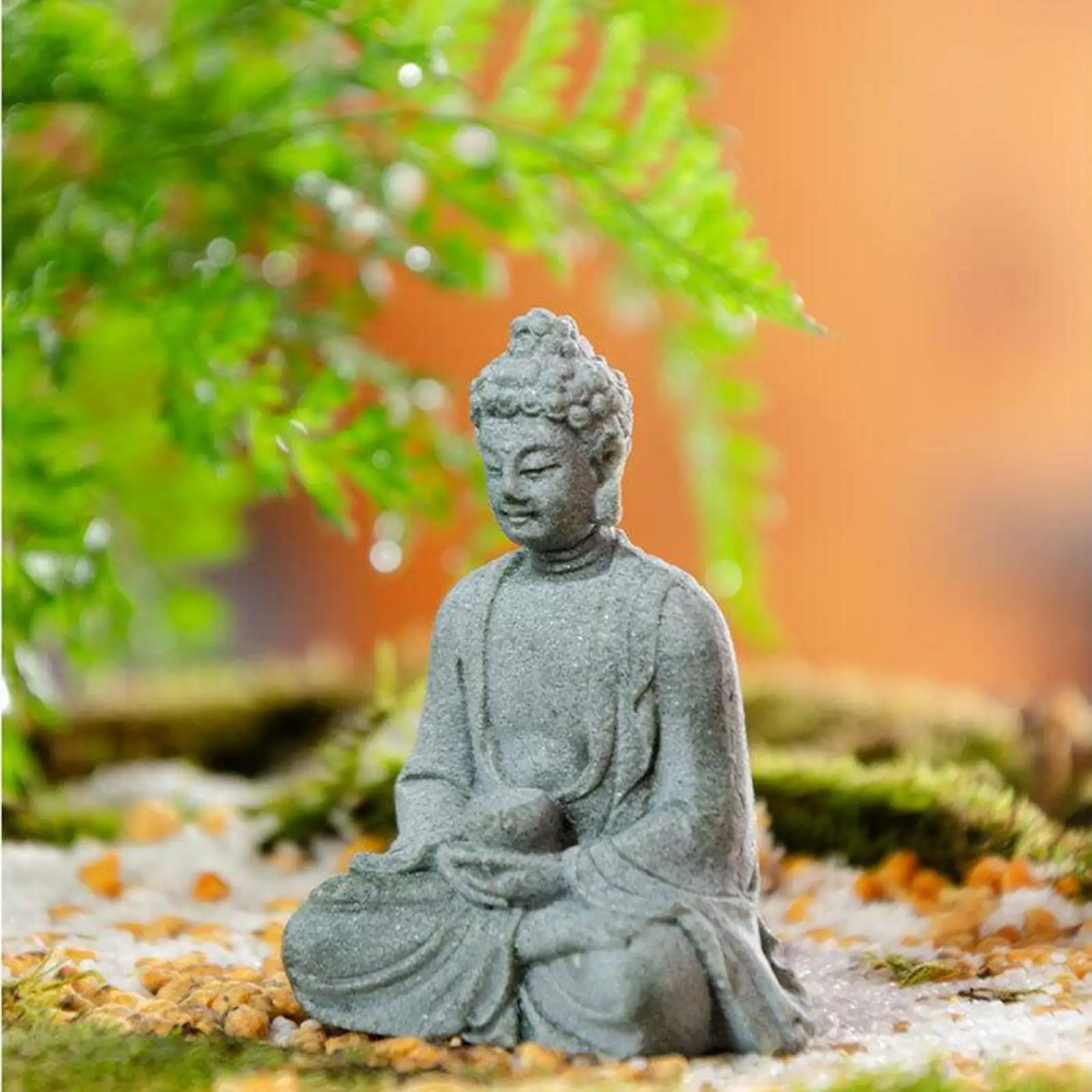 Buddha Statue Decorative Figurine Home Small Meditating Buddha , E