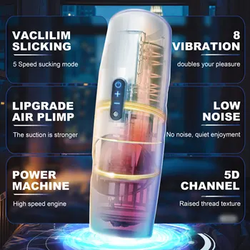 Automatic Sucking Male Masturbator Vibration Blowjob Machine Heating Pussy Penis Pump Masturbation Cup Sex Toys for Men Supplies