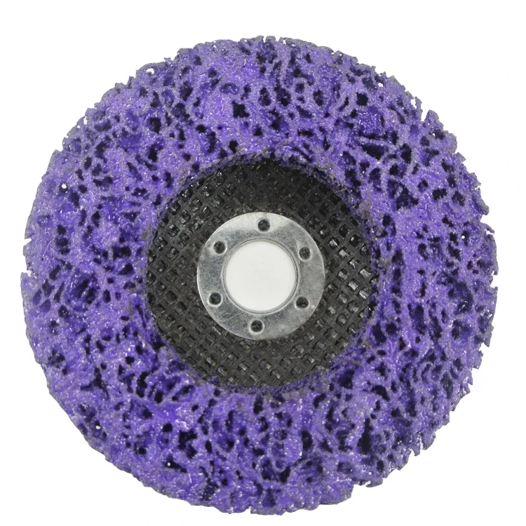 

SATC 4 Inch 100mm Flexible Abrasive Strip and Cleaning Disc Purple Polycarbide for Paint Removing