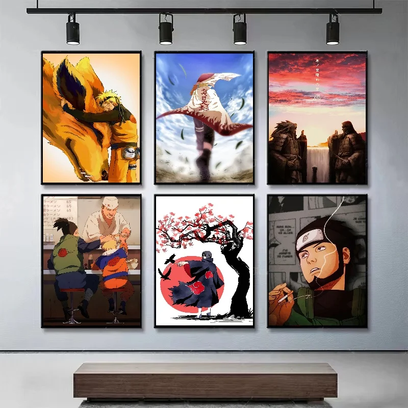Naruto Poster Anime Peripherals Mural Canvas Painting Decoration Cartoon Figure Picture Wall Art Kids Room Decoration NO Frame