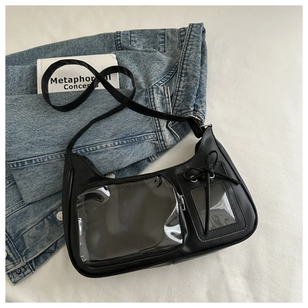 Women Y2k Harajuku Shoulder Bag Transparent Ita Bag Trendy Girls Crossbody Bag Female Japanese Designer Handbag Purse Hobos 9