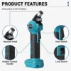 Electric Hammer Drill Cordless Nail Drill Hammer Screwdriver Adjustable Head Woodworking Power Tool for Makita 18V Battery 3