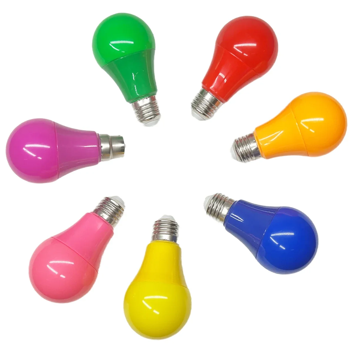 E27 B22 Lamp Led Bar Light Lamp Red Blue Green Yellow Pink Lampara Light KTV Party Home Decor Lighting 220V Colorful LED Bulb