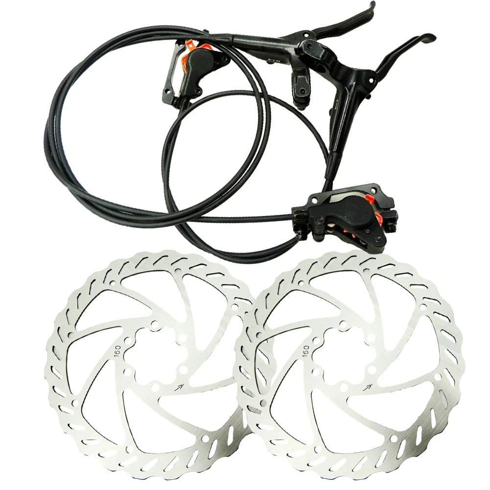 

High Grade Aluminium Alloy Bicycle Cable Lever Length Dual Piston Disc Brake Caliper Durable Left Brake MM Rotors