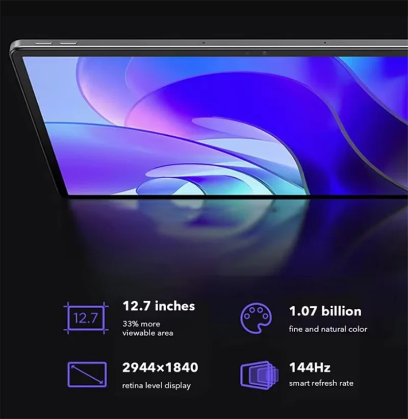 Lenovo Xiaoxin Pad Pro 12.7 inch Original Qualcomm Snapdragon 870 2944*1840 LCD Tablet Screen 144Hz Android 13 Tablets 128G 256G 3