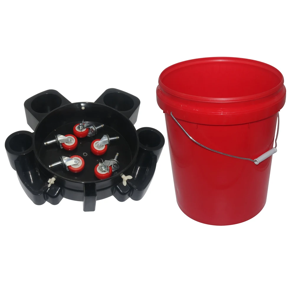 Mobile car wash bucket Pulley car wash bucket stool Multi functional mobile water Car washing tool storage 1 Set