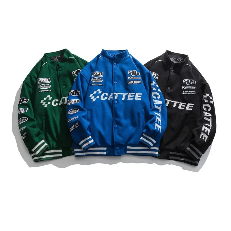 2022 new autumn and winter leisure loose hip-hop jacket Y2K