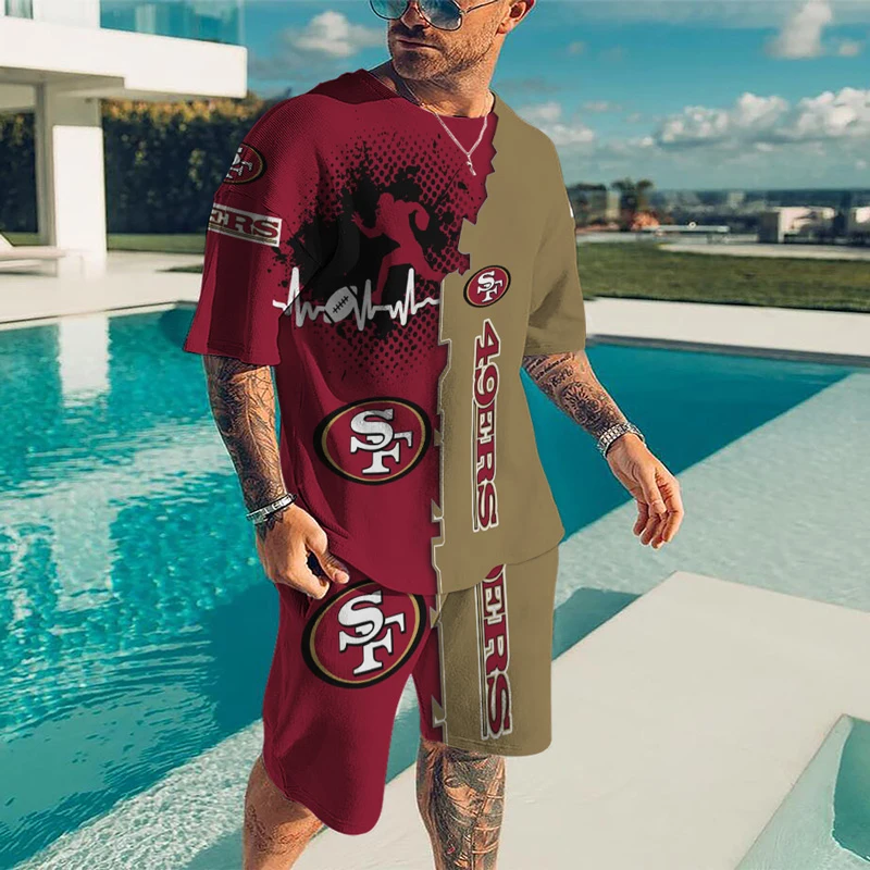 

New Summer Men's Shorts Short Sleeve T-shirt 2-Piece Set Trend 3D Graffiti Print Casual Tracksuit