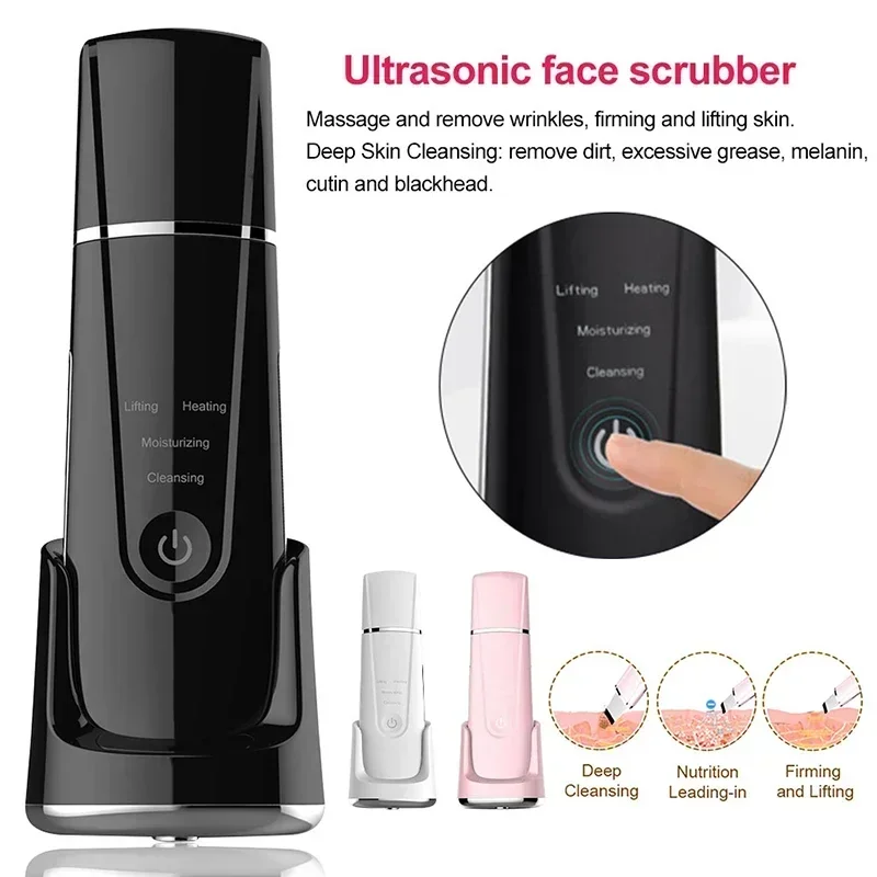 Electric Ultrasonic Skin Deep Cleaning Peeling Shovel Ultrasonic Cleaner Beauty Machine Facial Skin Care Face Lifting Machine