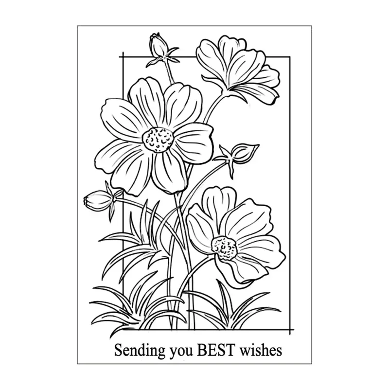 11*16cm Flower Clear Stamps Silicone Seals for Card Making DIY Poster Album Scrapbooking Label Decorative Art Craft Supplies clear stamps silicone stamps