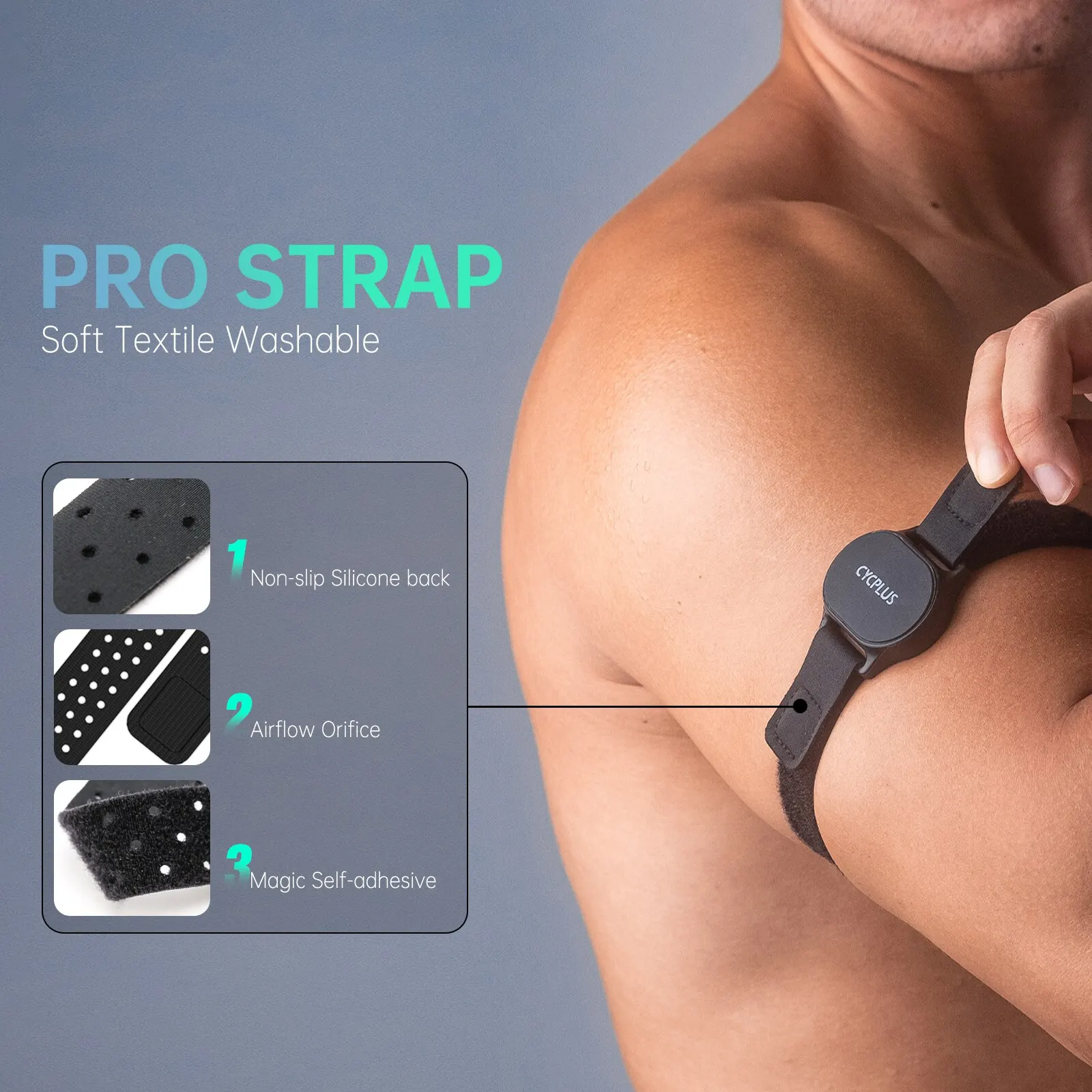 Heart Rate Monitor Armband Wrist Belt Bluetooth ANT+ Fitness Monitor for Garmin Wahoo GPS Bike Computer