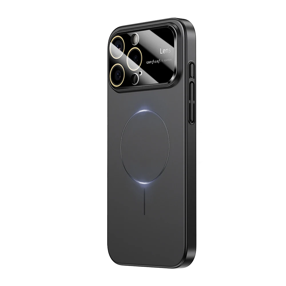 Orange Magnetic Camera Protection Case with MagSafe Compatibility