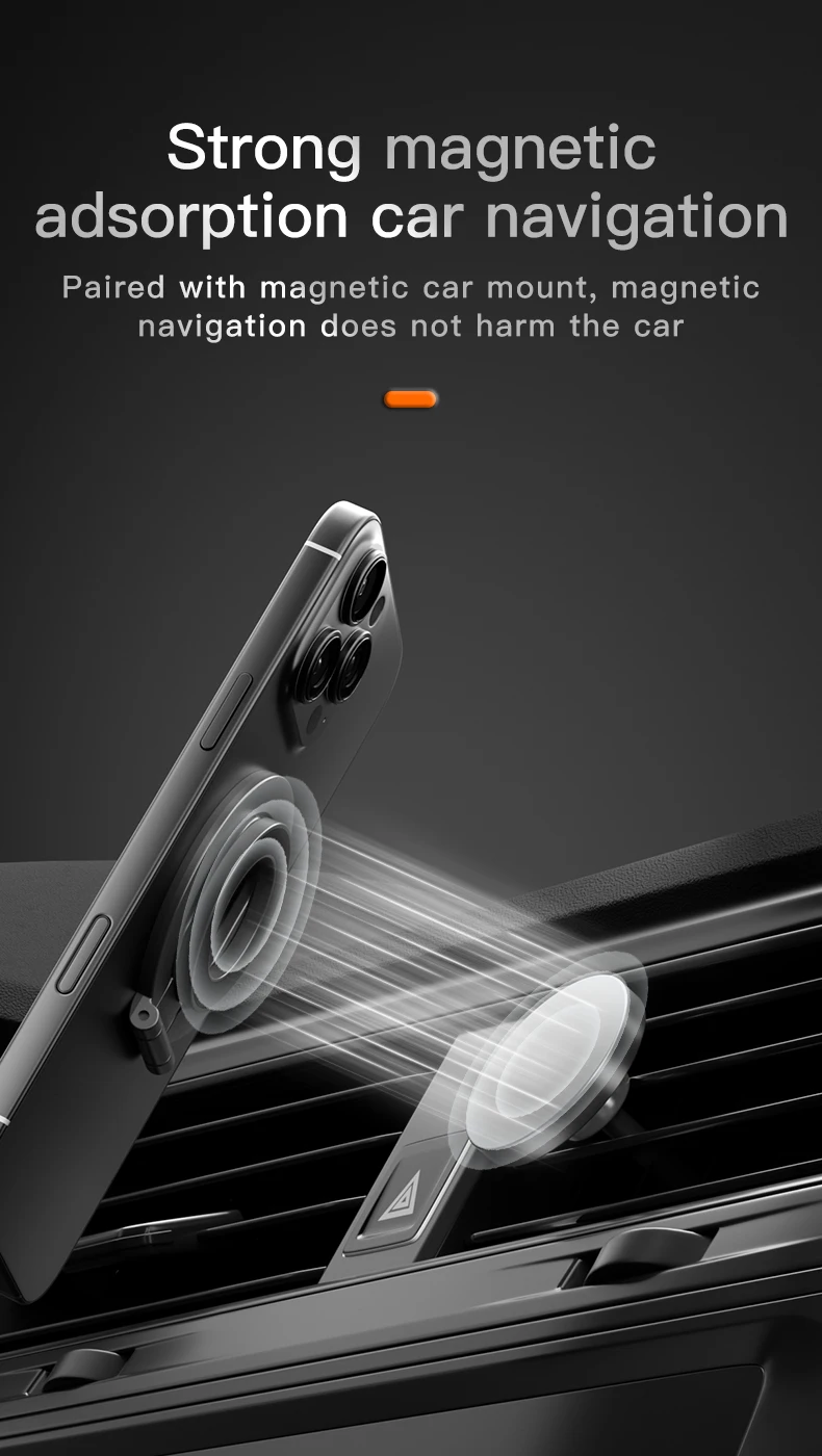 Für Magsafe Faltbare Doppelseitige Magnetische Telefon Halter Für iPhone Xiaomi Universal Klapp Auto Halter Magnetische Smartphone Ständer – Detail 7
