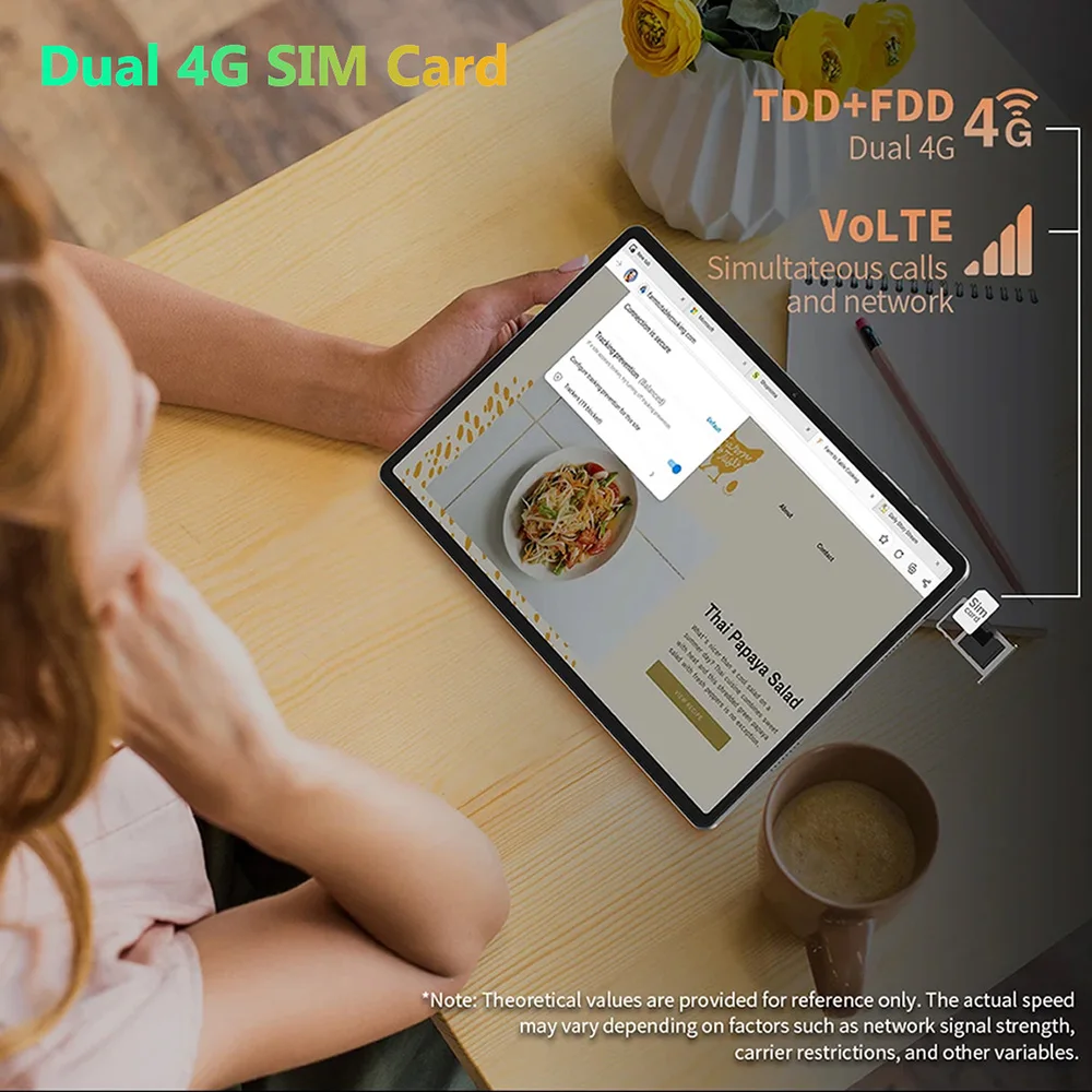 Mpad15 Large Screen 14 inch Tablet 16GB+512GB 1920*1200 IPS 4G Phone call Android 14 Tablet 14" Octa Core 32+8MP Bluetooth WiFi 4