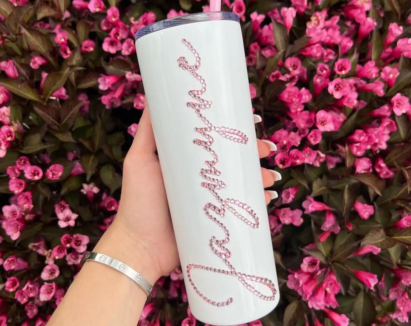 Personalized Initial & Name Shimmer Tumbler