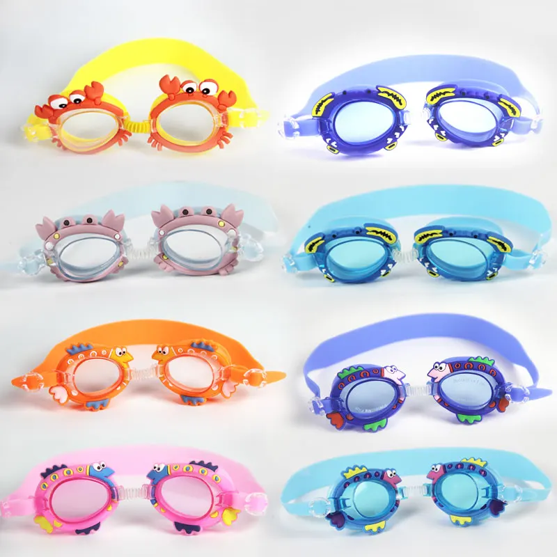 Professional Swimming Goggles Girl Cartoon Swim Glasses with Ear Plug Waterproof Anti Fog Swim Eyewear For Children Kids Gifts 2