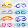 Professional Swimming Goggles Girl Cartoon Swim Glasses with Ear Plug Waterproof Anti Fog Swim Eyewear For Children Kids Gifts 2