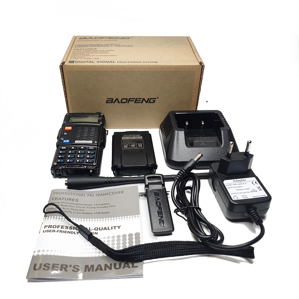 BAOFENG BF-F8HP Portable Walkie Talkie F8HP Handheld Two Way Radios UV5RT Real 8W U/V Dual Band Wireless Radio UV5R Upgraded