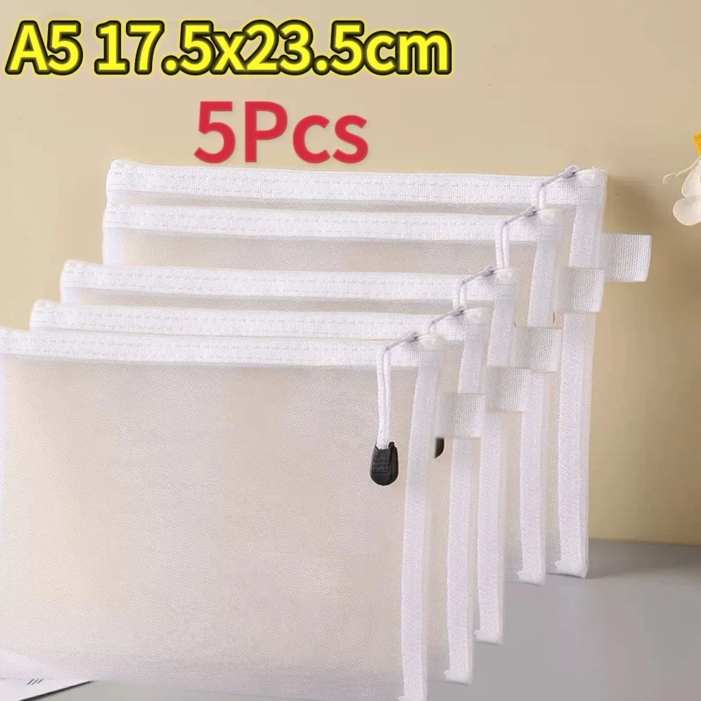 Set of 1-12 Waterproof Mesh Zipper Pouches
