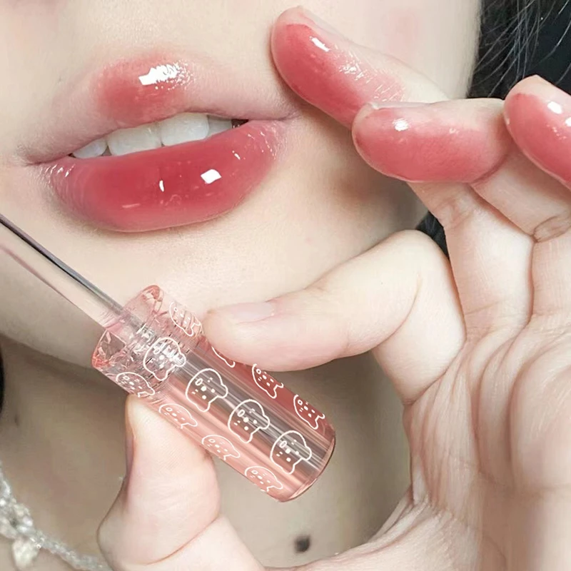 

Lip Oil Long Lasting Mirror Lip Gloss Liquid Lipstick Lip Glaze Waterproof Moisturizing Cherry Pink Makeup Beauty Attract