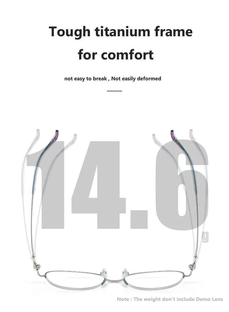 Oveliness Women's Semi Rim Oval Titanium Eyeglasses 3
